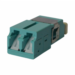 LANMASTER LC optical adapter, with shutters, SC form factor, duplex
